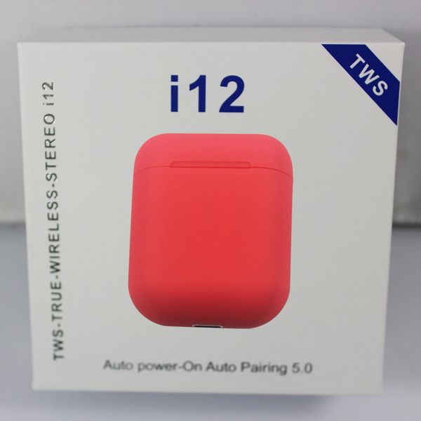 

i12 tws bluetooth 5.0 беспроводные наушники bluetooth ture стерео наушники красочные сенсорное у