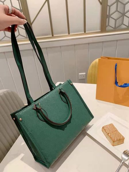 

female handbag shoulder fashionable joker large leather tote embossed lady's hand purses messenger bags woman women the designer handba