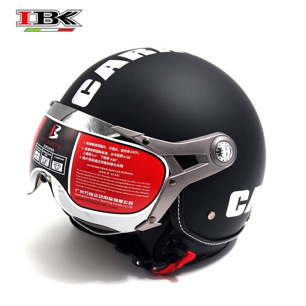 

ibk motorcycle helmets flip-up visor four season electric bicycle scooter casco 3/4 matte helmet ibk-k100