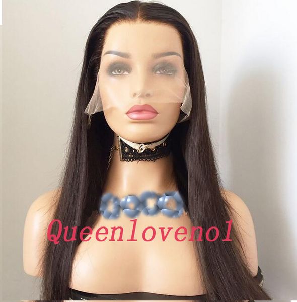 

brazilian transparent lace frontal wig straight /bodywave lace tint for black women brazilian human hair wigs, Black;brown