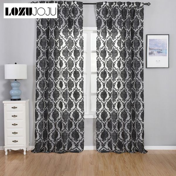 

lozujoju european floral curtains thin tulle for living room transparent drops bedroom windows all match jacquard fabric think