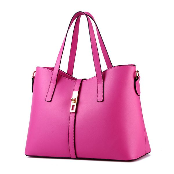 Bolsa de mão HBP bolsas de ombro bolsas femininas retrô rosa cor vermelha