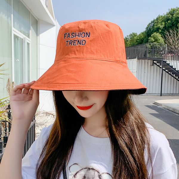 

2020 new sun hat women spring summer bucket hat korean version wild japanese british sun two-sided wearable fisherman, Blue;gray