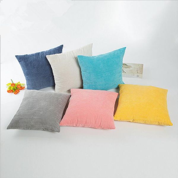 

pillowcase sofa corduroy solid color pillowcase household items sofa cushion cover corn chip pillow nordic style yysy124