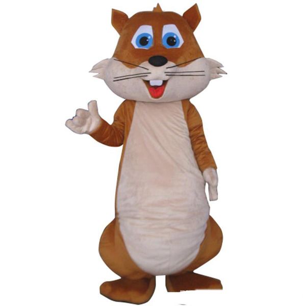 Costume della mascotte dello scoiattolo grasso di Halloween Cartone animato di alta qualità Scoiattolo a coda grande Animale Personaggio a tema anime Costume di carnevale di Natale