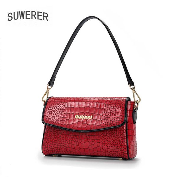 

suwerer fashion female crossbody bags women's leather shoulder bag cowhide bag