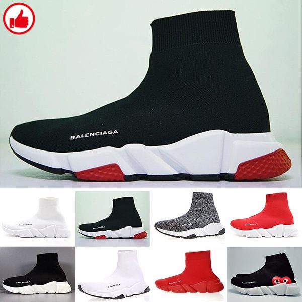 

designers sneakers speed trainer black red gypsophila triple black fashion flat sock boots casual shoes speed trainer runner with dust bag f