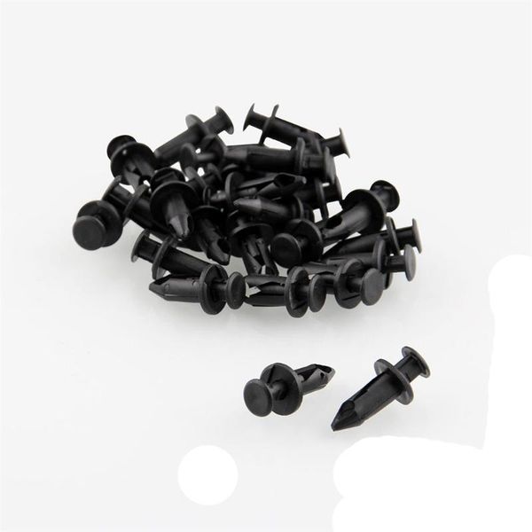 

hole plastic rivets fastener push clips black for car auto fender 120pcs 8mm push the male part to the bottom plastic rivets #ba