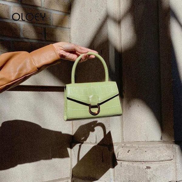 

women simple mini messenger bag retro crocodile pattern fashion black female crossbody shoulder bag handbag clutch bags