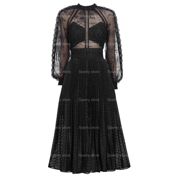 

2019 new arrive winter o-neck black women dress, Black;gray