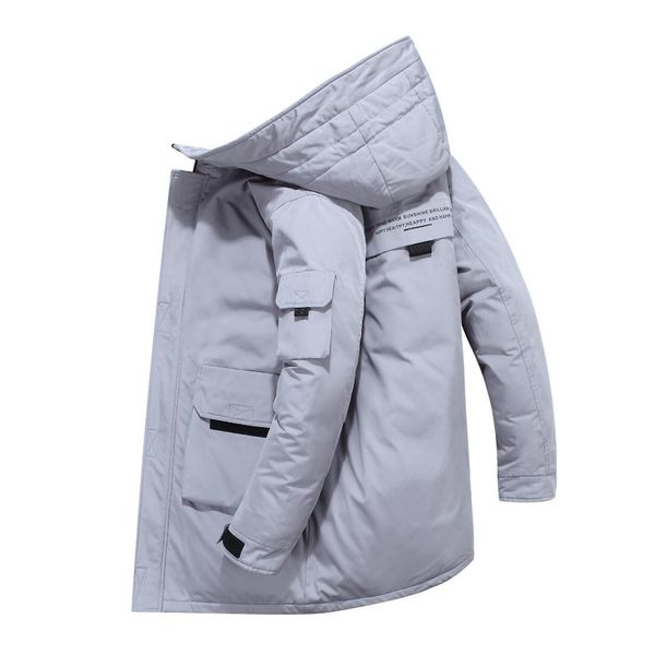 

2019 новая мода осень зима верхняя одежда пуховик мужчины ветрозащитный водонепроницаемый утка вниз куртка мужской длинный толстый теплый па, Black