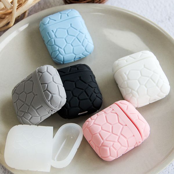 

fashion aripods case wireless bluetooth ear protector for airpods1/2 case protection soft shell thickening classic water cube 6 colors-1