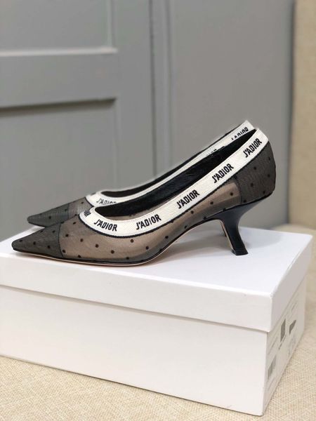 

spring 2020 new style high-end luxury fashiondesigner women's high heels party wedding shoes slippers sandals pointed women's shoe, Black