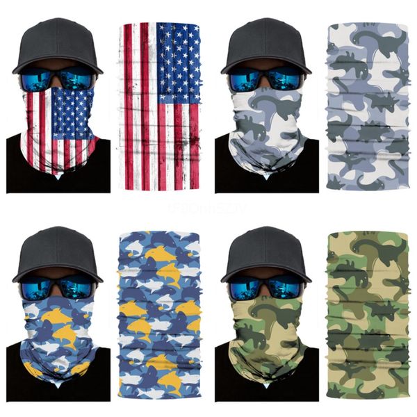 

outdoor cycling face dust mask ride running magic skull scarf sunscreen ice silk anti-uv headwear fishing bicycle bandana breat #333#842, Blue;black
