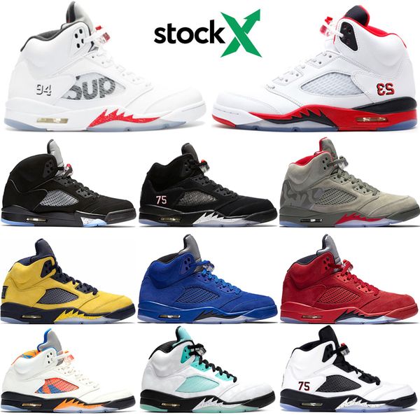 

2020 og 5 5s sup fire red men basketball shoes camo og black metallic psg black michigan inspire mens sports designer sneakers