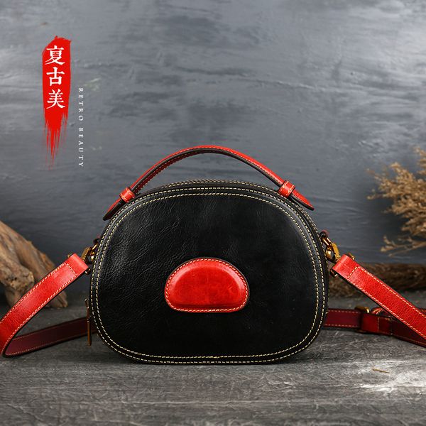 

2020 новый мешок дамы плеча ретро первый слой коровьей кожи женщин мешок диагональный моды дамы сумочку