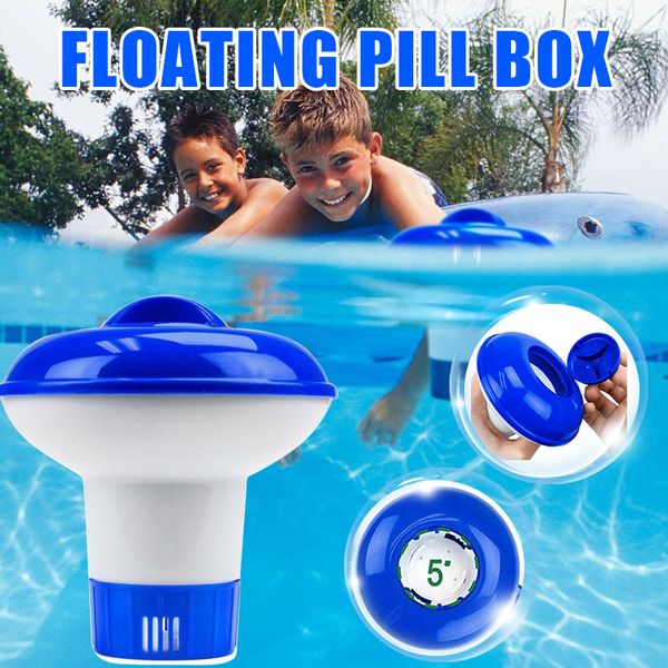 

floating chlorine bromine 5/8/10 inch tablet swimming pool spa dispenser tank x85