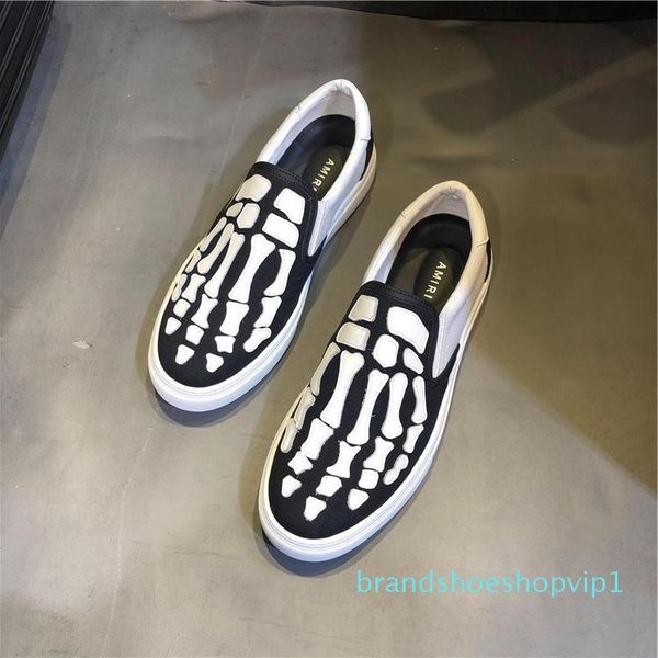 

men summer breathable shoes casual hand paw bone print mens loafers moccasins handmade slip on boat shoes classical homme 13#25/20d50, Black
