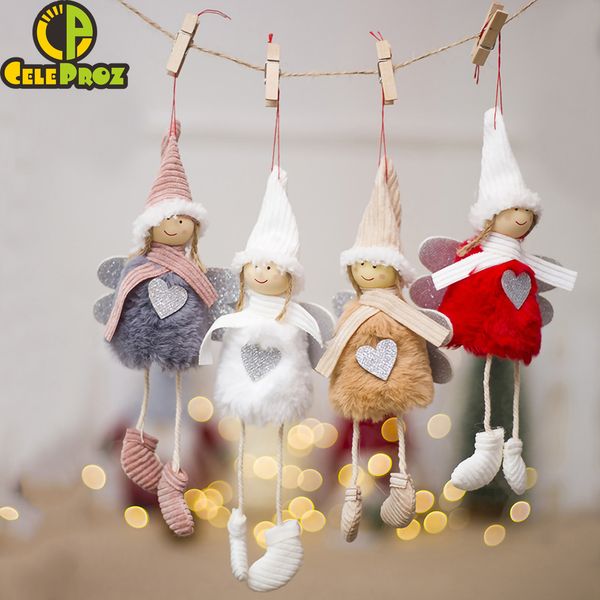 

1pc angel doll christmas hanging decor new year children gifts christmas tree hanging pendant girl room decor diy party supply