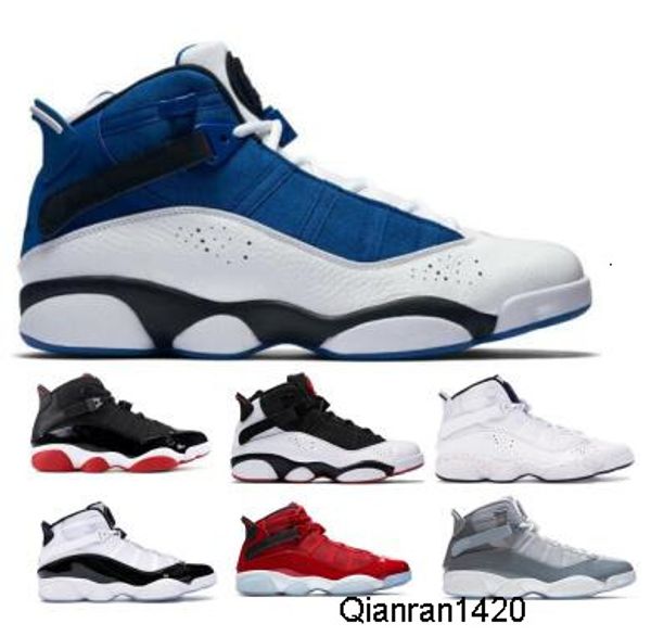 

six rings 6 6s basketball shoes sneakers jumpman concord bred black ice gym red confetti space jam mens man 2019 classic athletic shoes