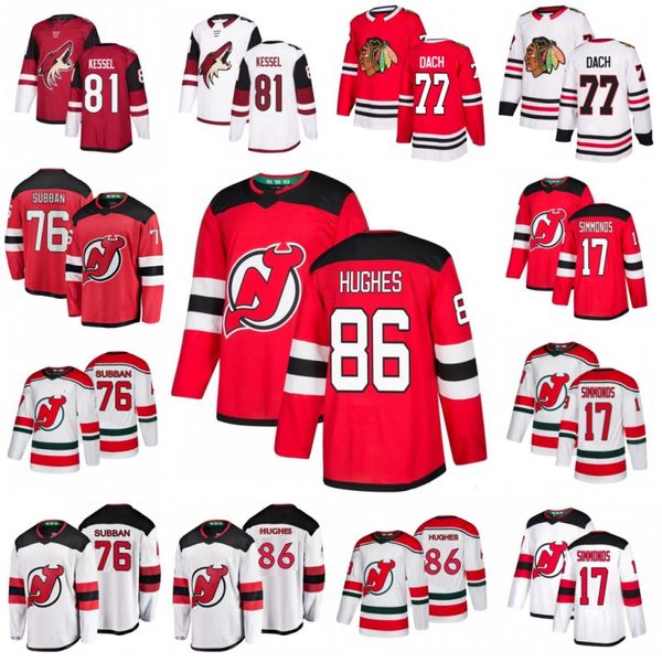 

86 Jack Hughes Jerseys New Jersey Devils 17 Wayne Simmonds 76 P.K. Subban Arizona Coyotes 81 Phil Kessel Chicago Blackhawks 77 Kirby Dach