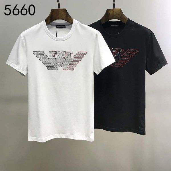 

2020ss spring and summer new high grade cotton printing short sleeve round neck panel t-shirt size: -l-xl-xxl-xxxl gb, White;black