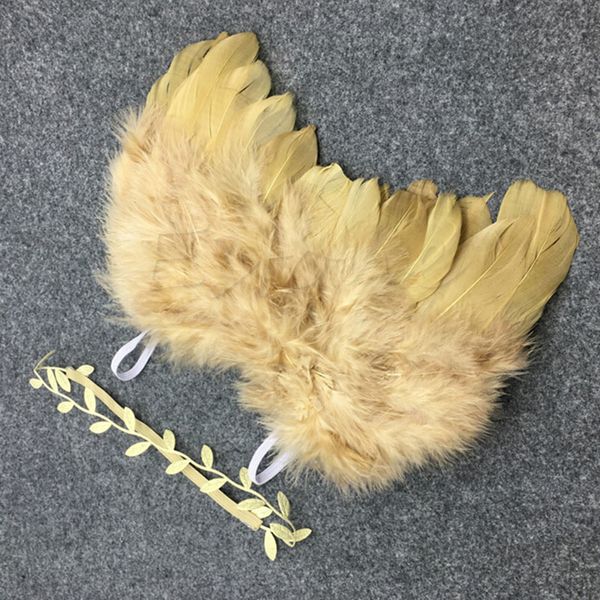 

сладкий новорожденных новорожденных девочек wingsheadband день рождения партии костюм фото prop наряд, Slivery;white