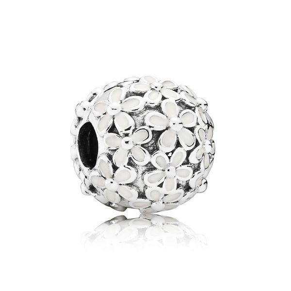 

new 100% 925 sterling silver 1:1 genuine gem 791494en12 darling daisy meadow fit diy bracelet original women wedding vintage gift, Black