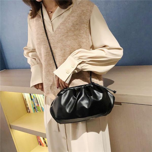 

shoulder bag women simple messenger bags solid dumplings package ladies large capacity handbags shoulder bag @a06