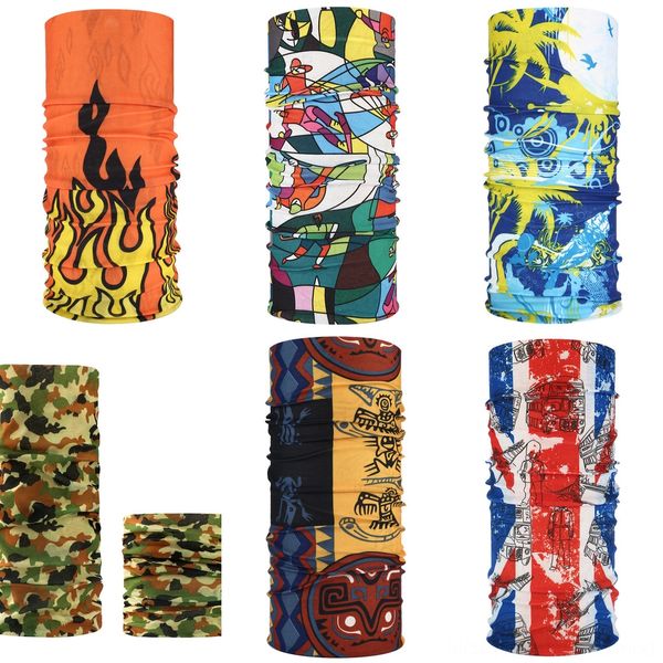 

hsg5v scarf face mask skull floral print windproof anti uv sport outdoor designer cycling face mask women summer sunscreen triangle mask, Black