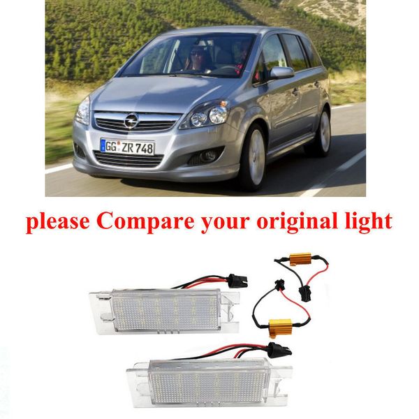

2 лампы ксенон белый led номерной знак фары для vauxhall zafira b 05-11 автомобильные аксессуары безошибочный canbus
