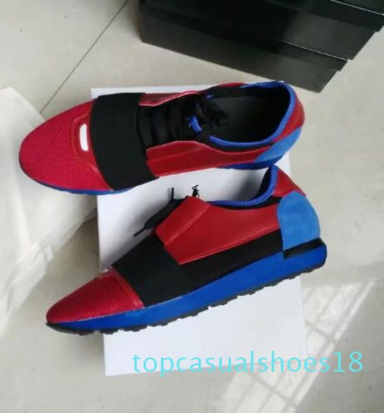 

original box kanye race runner shoes low cut leather mesh trainer sneaker shoe casual man woman sneaker red t18, Black