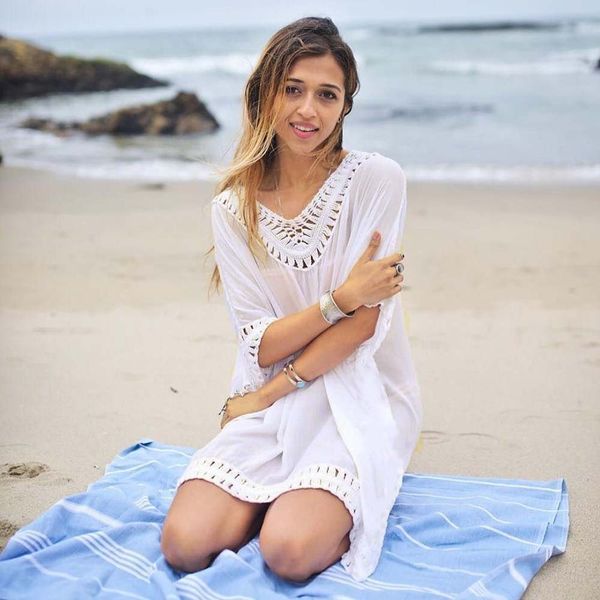

2019 women solid hollow out bikini cover up crochet swimsuit beach dress kaftan beach tunic pareos swimwear bathing suit mujer, Blue;gray