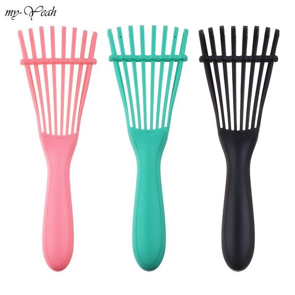 

3 шт восемь когтей гребень антистатический массаж кожи головы способствовать циркуляции крови щетка расческа парикмахерские уход за волосами, Silver