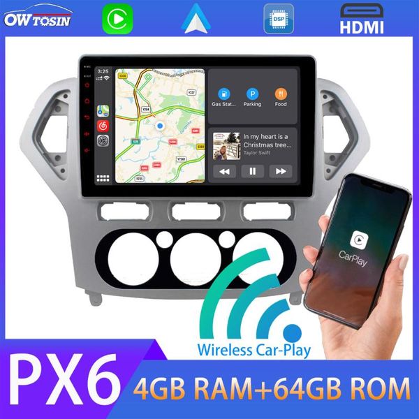 

10.1" android 9.0 px6 4g+64g 5*usb car multimedia player for mondeo 2007-2010 gps navi radio android auto dab tda7850 hdmi car dvd