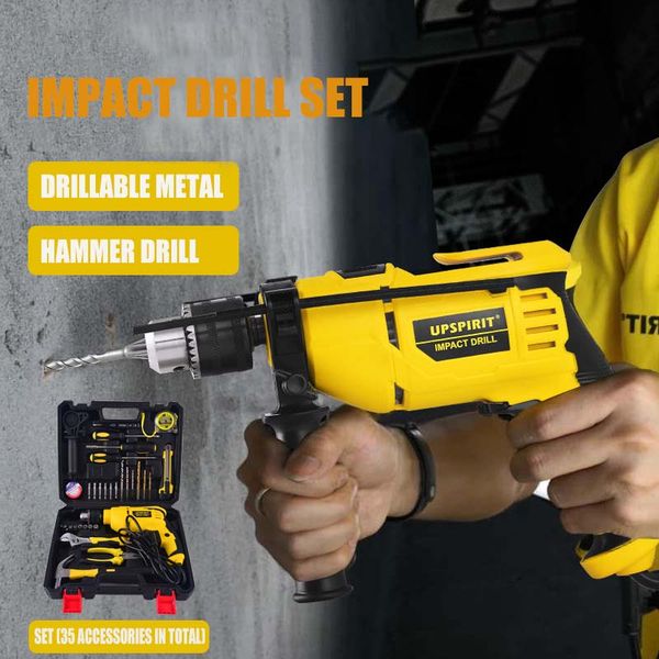 

dw electric drill combination 35 set hand drill household electric tool set multi-function impact drill electric hammer power tools kit