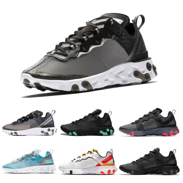 

new chaussures undercover x upcoming react element 87 55 pack white sneakers brand men w women neptune green designer sports shoes tn plus