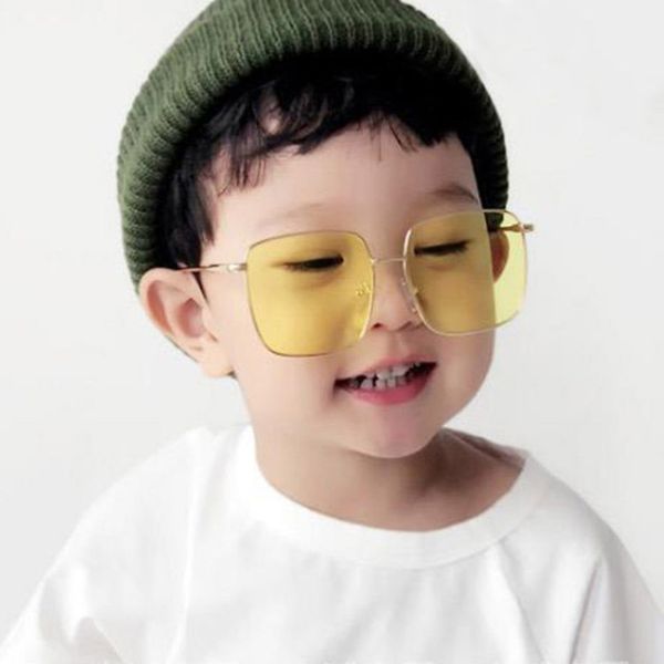 

metal kids sunglasses 3-8 yrs square fashion child sun glasses 2020 new baby boys&girls uv400 party eyewear vintage children n80, White;black