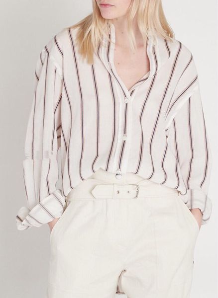 

женщины shirt ранняя осень shell пряжки льняная рубашка, White