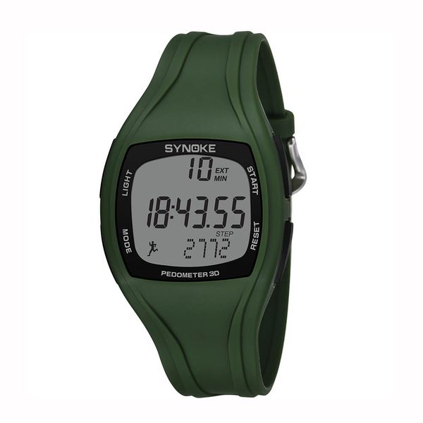 

2019 men sports watch watchband pedometer second chronograph outdoor watches 50 waterproof time wristwatch relogio masculino q4, Slivery;brown