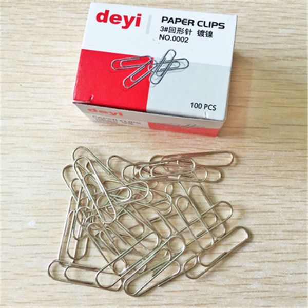 

80pcs/box metal paper clips for envelope business card multi function office filing supplies stationery wholesale