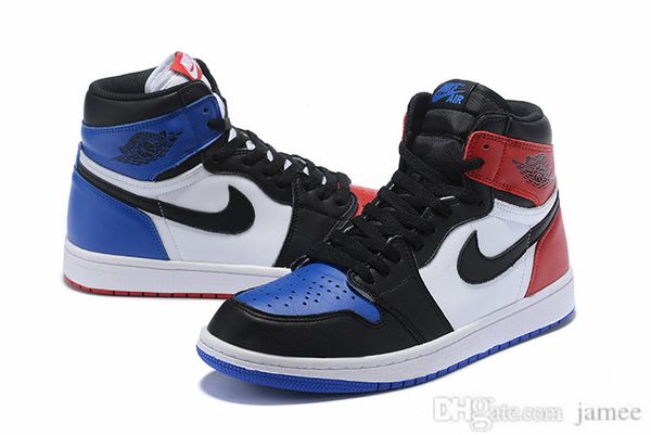 

1s fashion sneaker blue white black red triple s air jordÃ¡n 1 4s shoes for men's women designer jordan basketball shoes