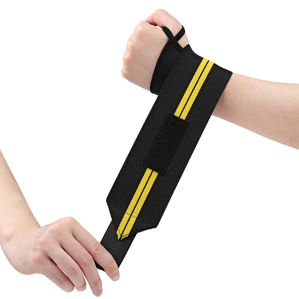 

1 adjustable wristband elastic wrist bandages for weightlifting breathable wrist support, Black;red