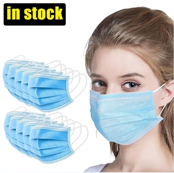 

in stock disposable mask 50pcs/lot filter anti-pollution protective mask anti-dust ear hanging breathable health face masks