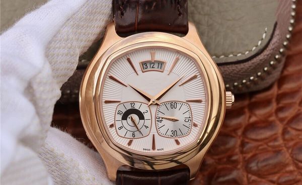 

tw montre de lux дневной и ночной дисплей с двойной функцией часового пояса 850p автоматические механические часы часы дизайнер, Slivery;brown
