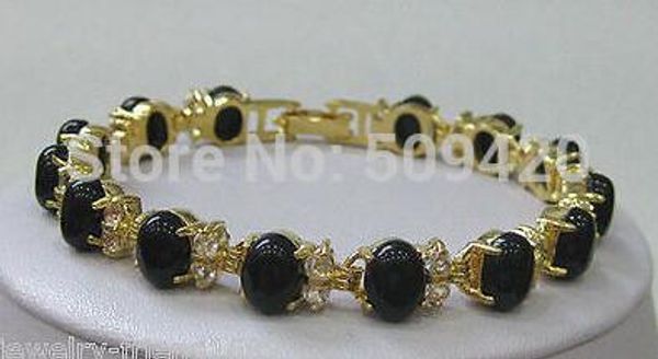 

nuevo negro jade pulsera de enlace, Black