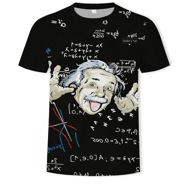 

mens designer old man 3d digital printing round collar t-shirt, White;black