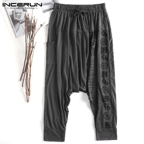

streetwear mens harem pants baggy wide legs crotch loose fitness track yogo-pants dance hiphop pants sweatpants hombre joggers, Black