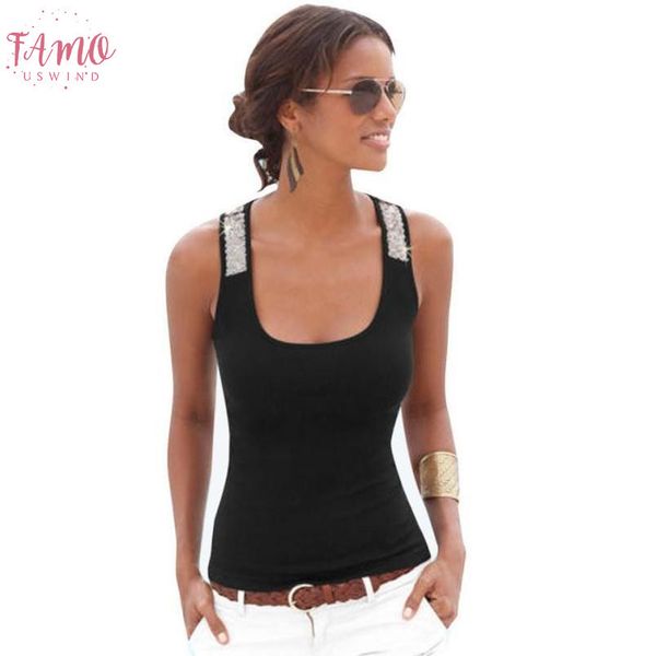 

summer shiny beads sleeveless women blouse 2020 casual solid color o neck blouses blusas cap sleeve feminino dropshipping, White