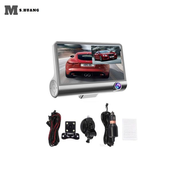 

3 camera lens 1080p hd car rearview mirror car dvr dash cam g-sensor rear view170 degree night vision registrator dashcam
